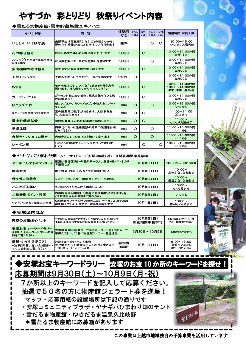 やすづか彩とりどり秋祭り